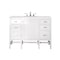 James Martin Vanities Addison 48in Single Vanity, Glossy White w/ 3 CM Eternal Jasmine Pearl Quartz Top E444-V48-GW-3EJP - alternate 1